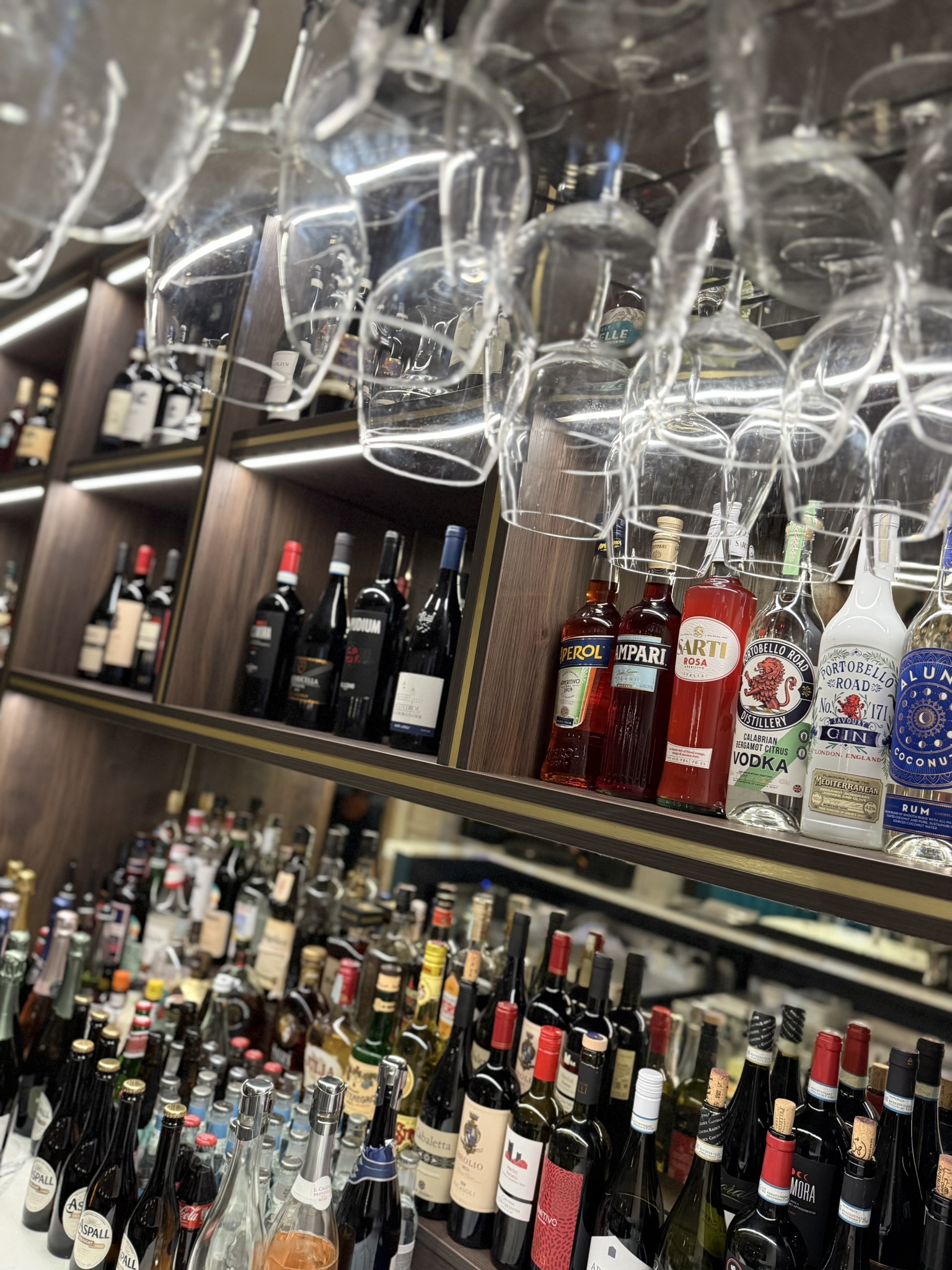 Bar and bottles