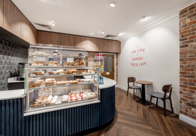 Bakery interior and display counter